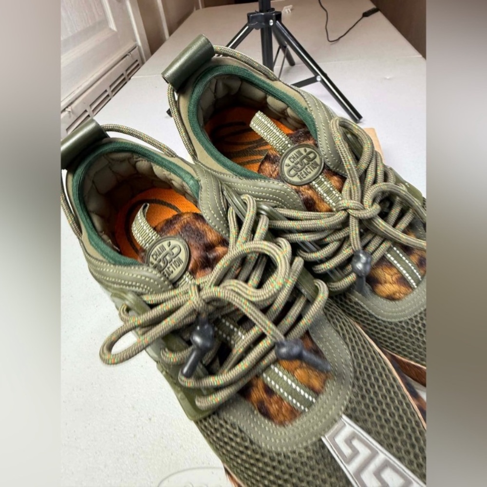 Versace Chain Reaction Animal Sneakers sz 43 Made It Italy Men's 10 - Picture 9 of 14